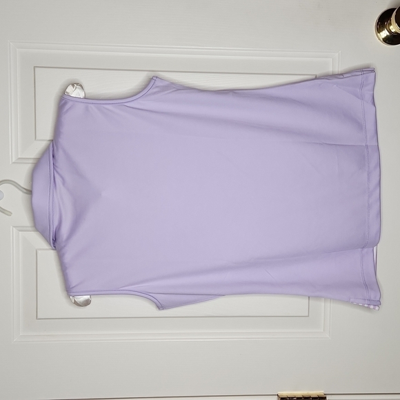Monterey Club Sleeveless Lavender White Stripe Polo Size S NWT - Picture 10 of 16